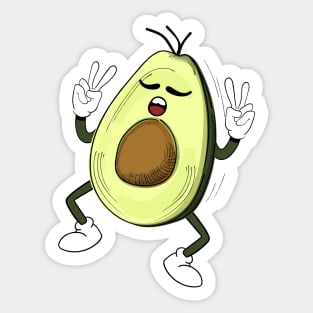 Dancing avocado Sticker